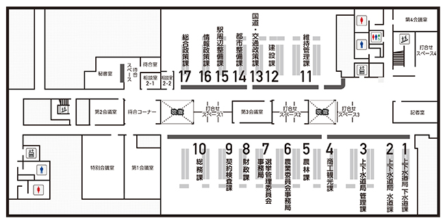 庁舎案内図（本庁2階）