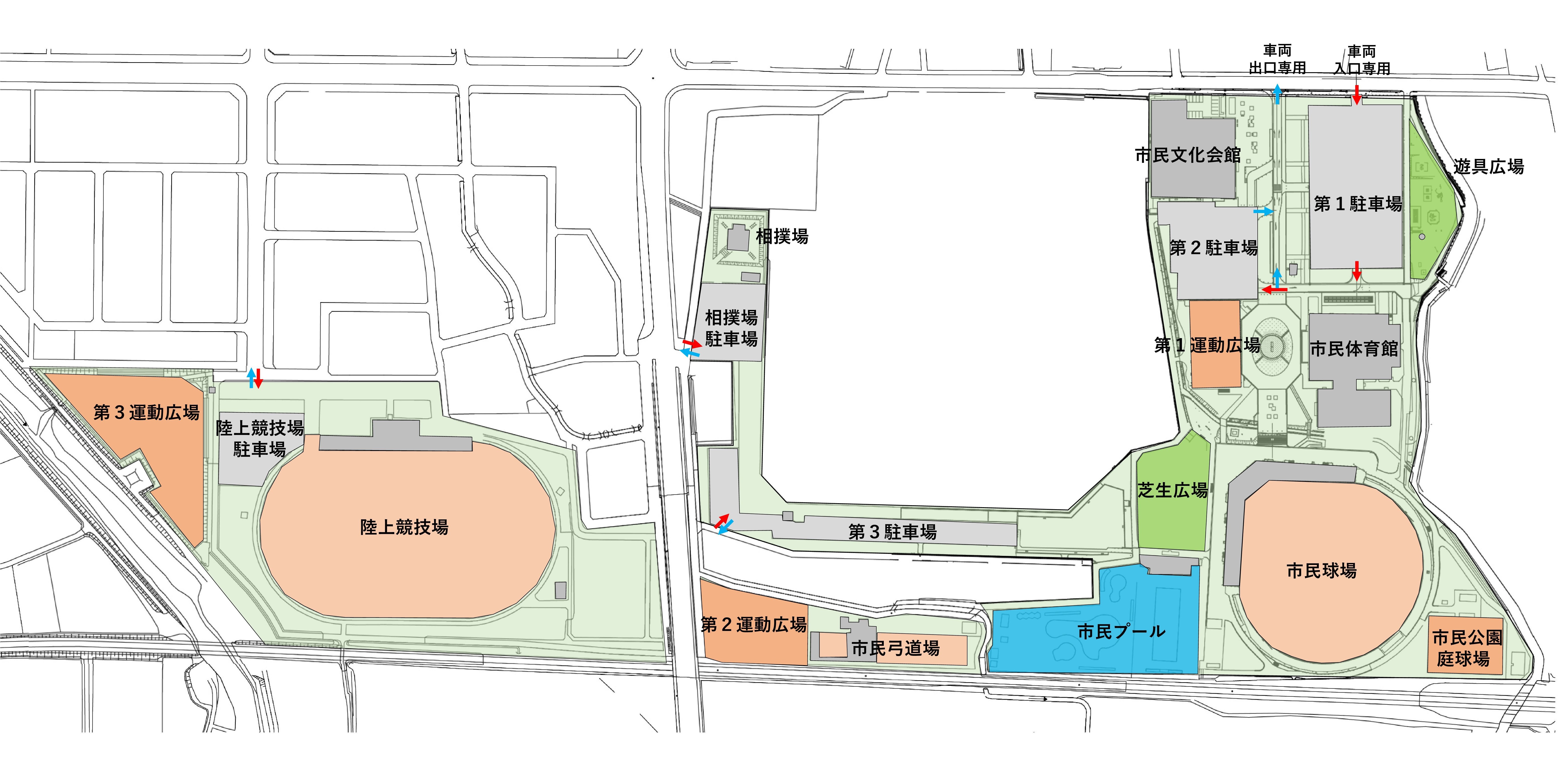 市民公園案内図