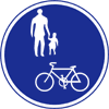自転車および歩行者専用の標識