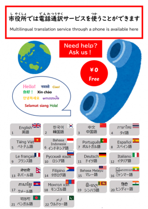 多言語コールセンターチラシ