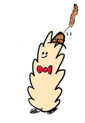 麦の応援キャラクター　こむこむ