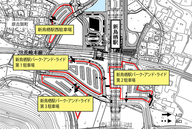 新鳥栖駅周辺市営駐車場の利用状況の画像