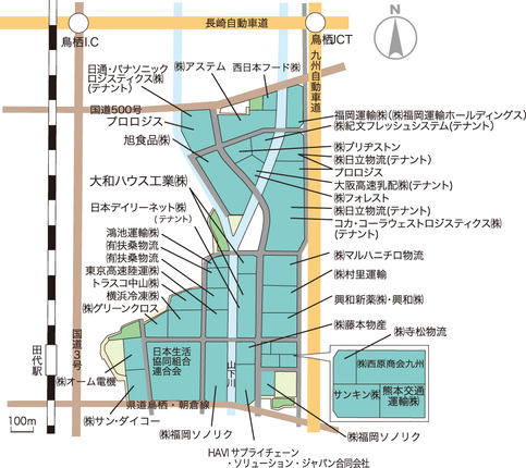 グリーン・ロジスティクス・パーク鳥栖企業進出状況の画像