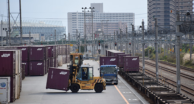 鉄道輸送の拠点の画像