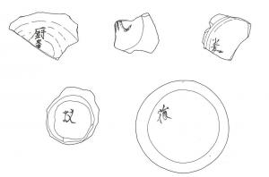 墨書土器の実測図