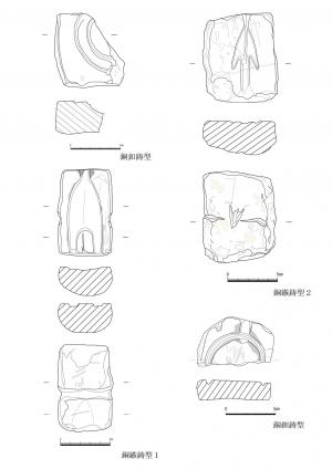 青銅器の鋳型の図面